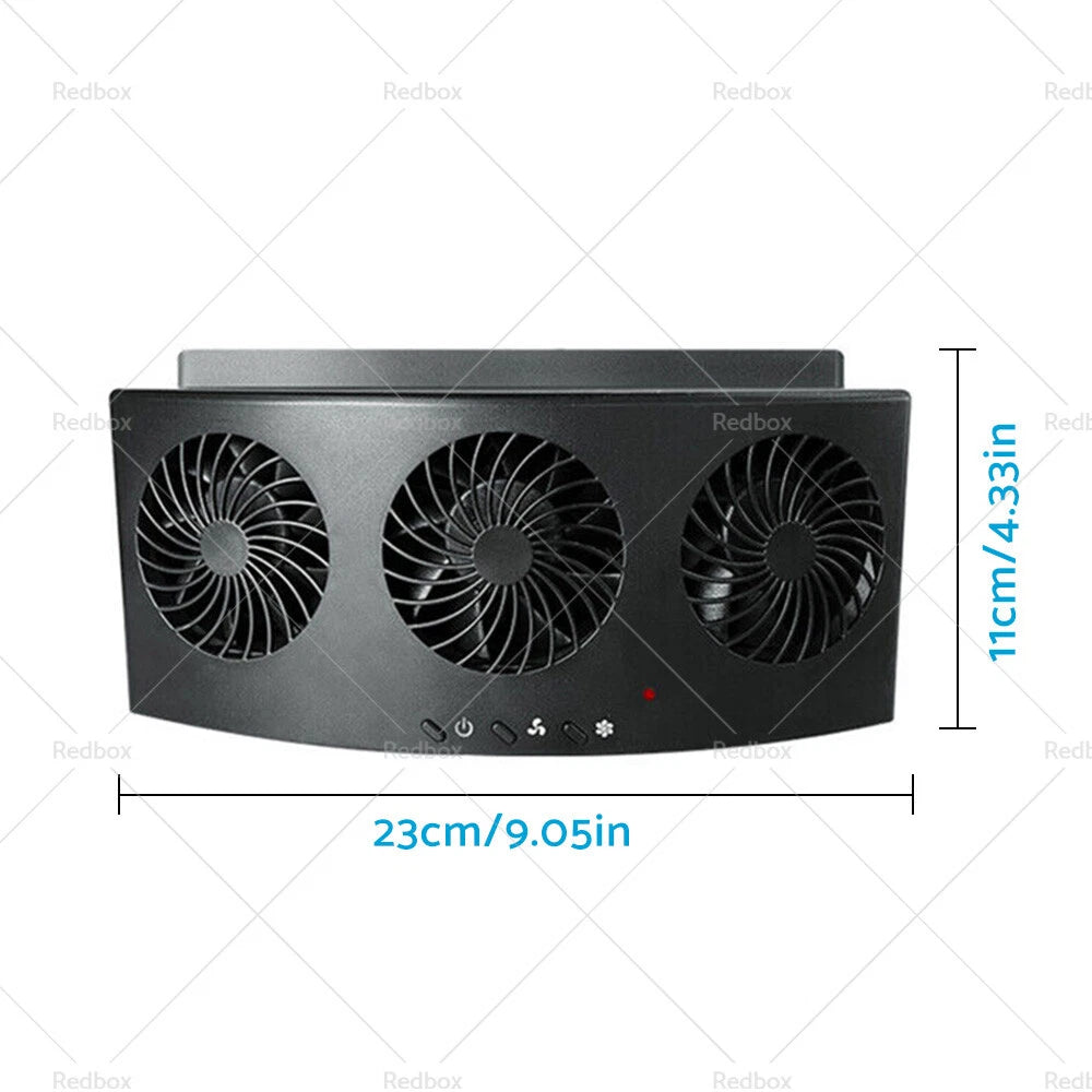3 x Adjustable Car Exhaust Window Fan Cooler for Vehicle Ventilation