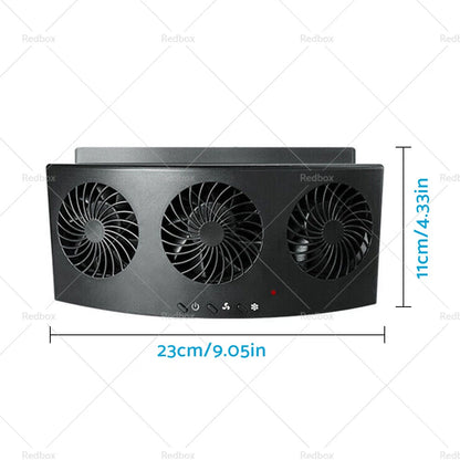 3 x Adjustable Car Exhaust Window Fan Cooler for Vehicle Ventilation