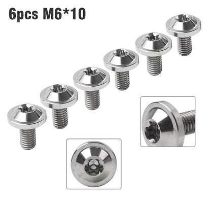 6 x Titanium Alloy M6x10mm Torx Head Bolts for Bike Motorcycle