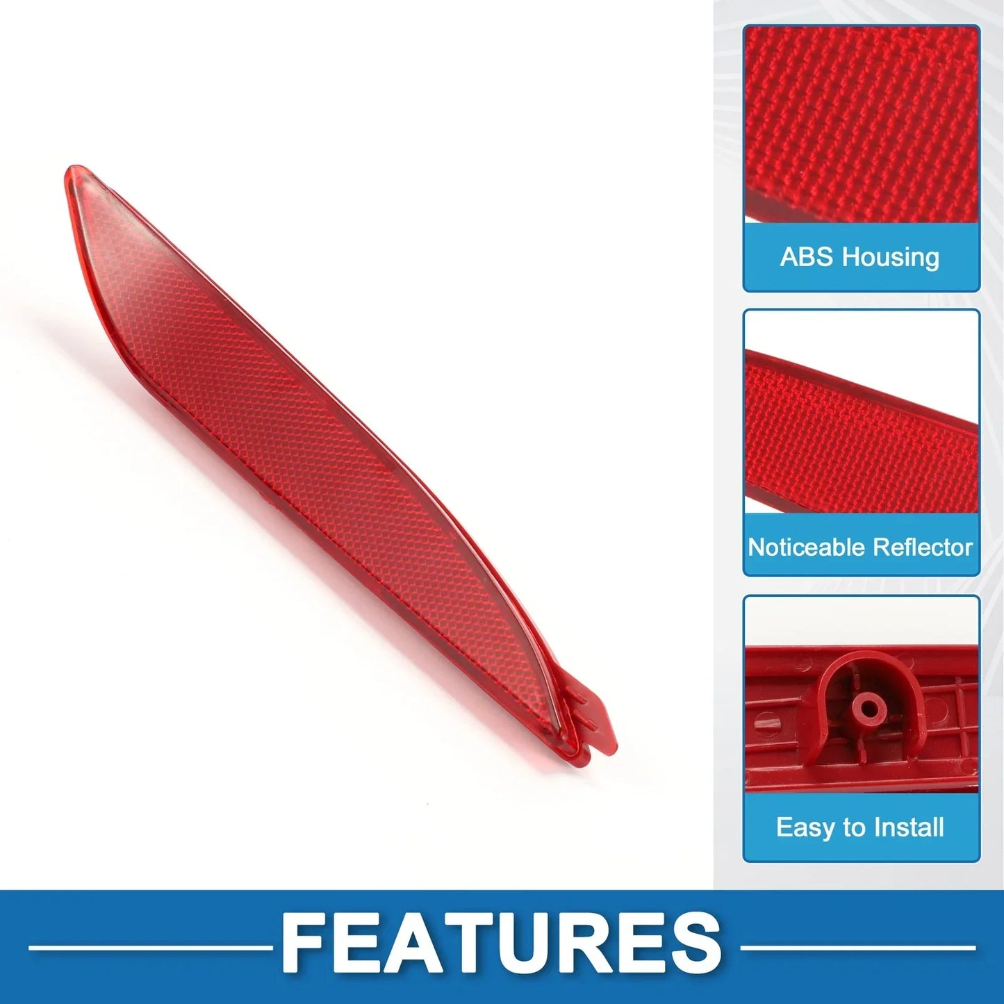 Rear Right Bumper Reflector for Hyundai Elantra (2011-2013) Red