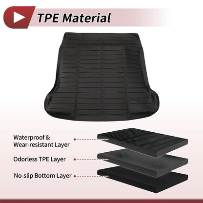 Trunk Mat for Hyundai Ioniq 6 2023-2025 TPE Cargo Liner Replacement Black