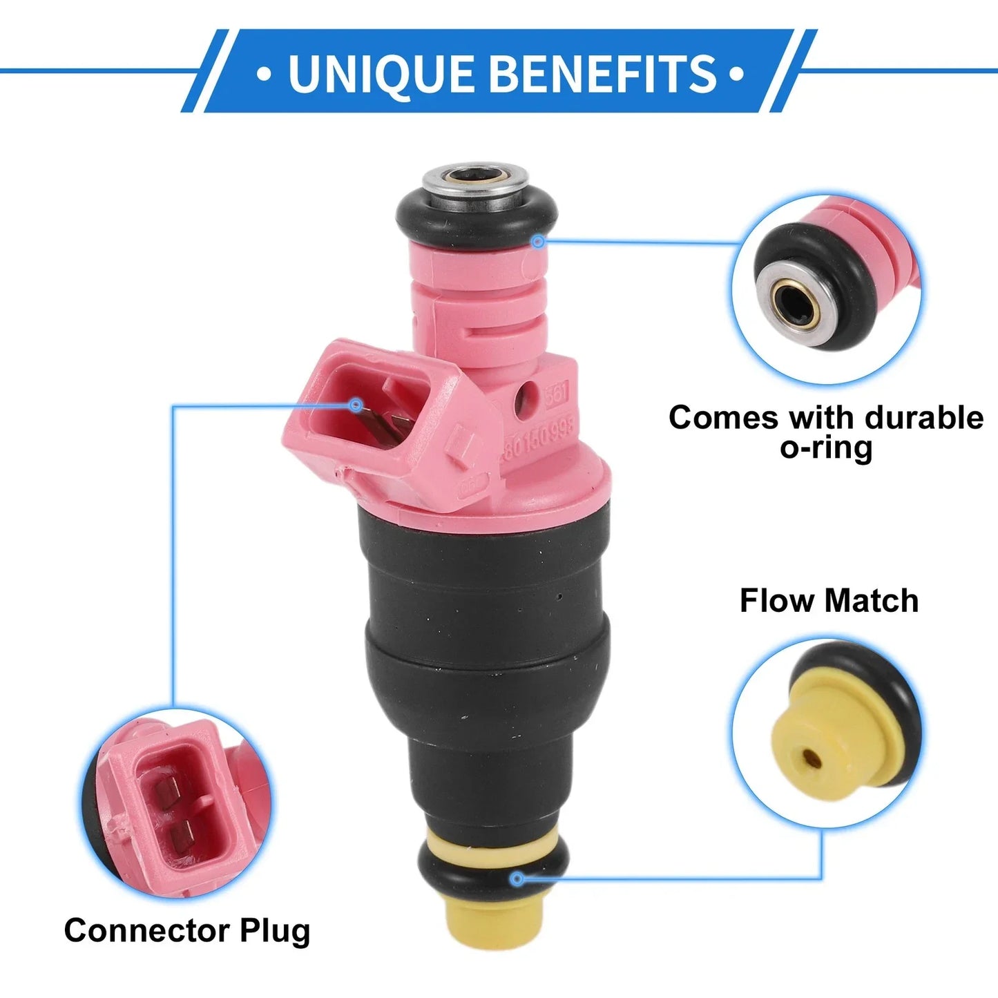 Fuel Injector 1 x No.0280150998 for Dodge B1500 3.9L (1997-1998)