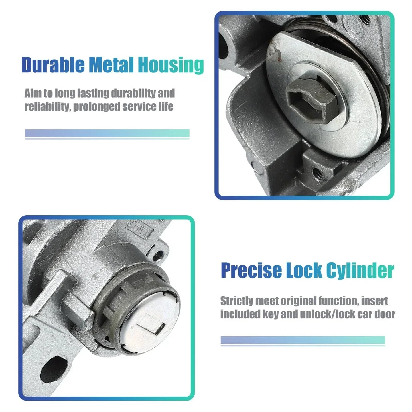 Front Left Door Lock Cylinder with 2 Keys for Honda Accord (2008-2013)