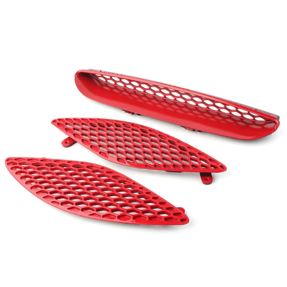 Red ABS Center Hood Bezel Grille for Dodge Charger SRT Hellcat (2015-2020)