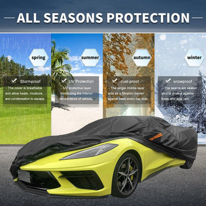 Waterproof Car Cover w/Driver Door Zipper for Chevrolet Corvette