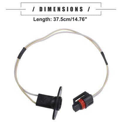 License Plate Light Wire Harnesses for Dodge 1500 (1994-2001) - 2 x Black Plastic
