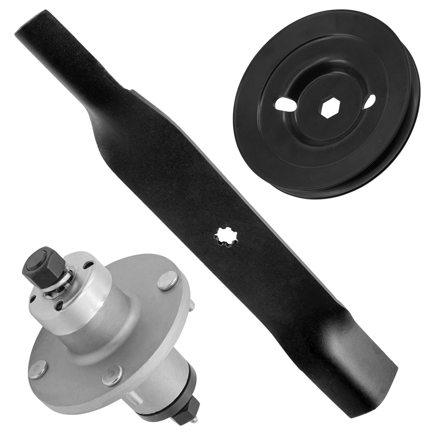 38 Inch Deck Spindle Assembly with Pulley for John Deere X300 (2012–2022)