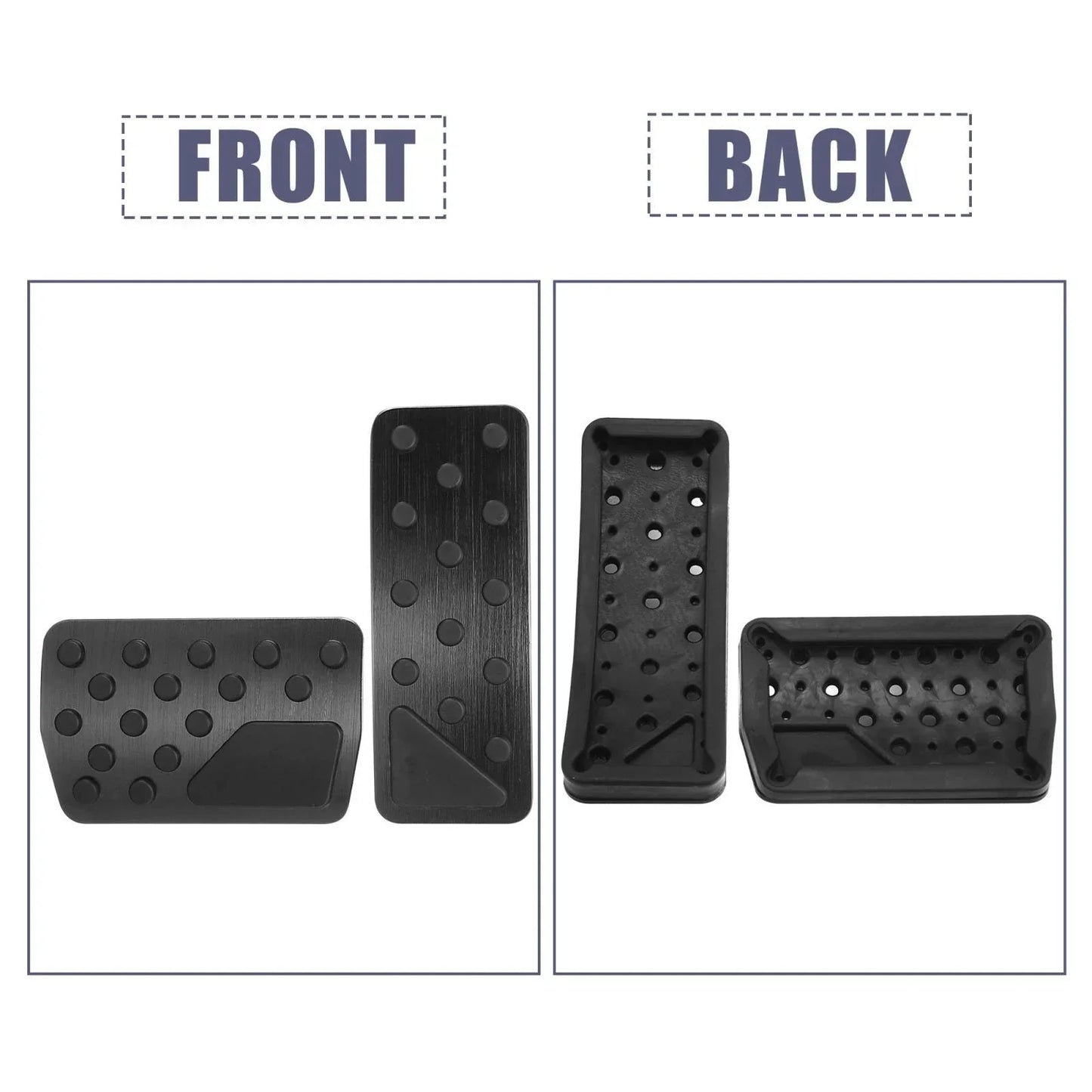 Car Brake Pedal Pad & Gas Accelerator Cover for Jeep (2011-2021) Black