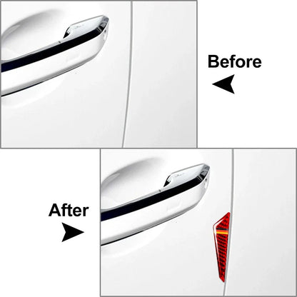 Carbon Fiber Red Universal Door Edge Guards Trim (Fits Most Vehicles)