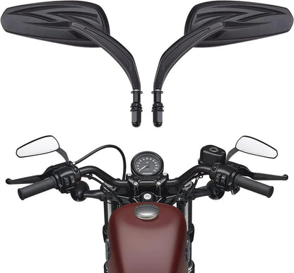 Black Teardrop Mirrors for Harley Dyna Electra Glide (2006-2023)