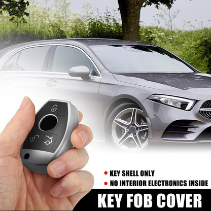 Car Key Fob Cover Remote Case Silver for Mercedes Benz C E S M CLS G