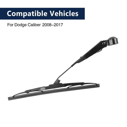 Rear Windshield Wiper Blade Arm Set 2 x 285mm for Dodge Caliber (2008-2017)