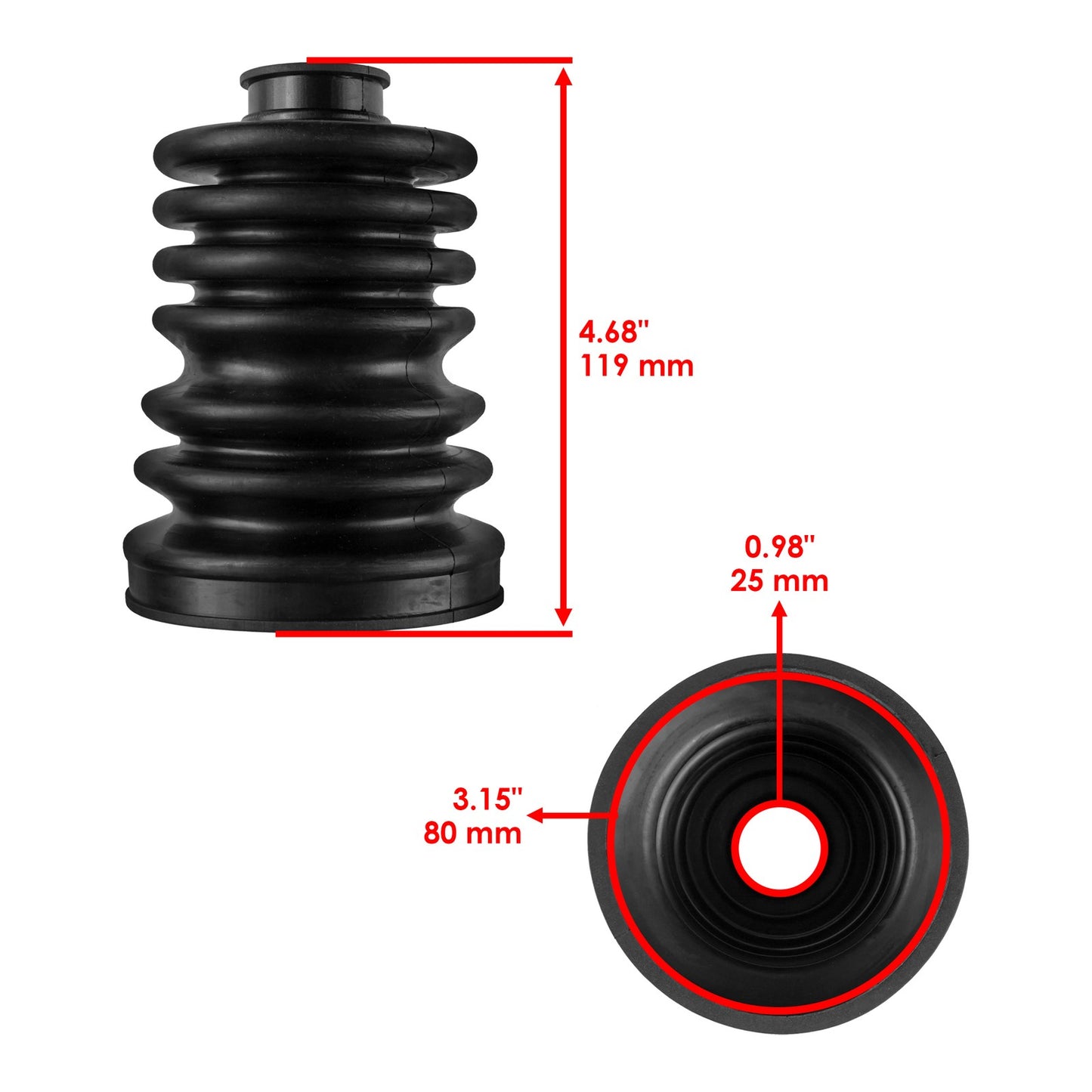 CV Joint Boot Kit Rear Axle Inboard Outboard for John Deere (2000–2000)