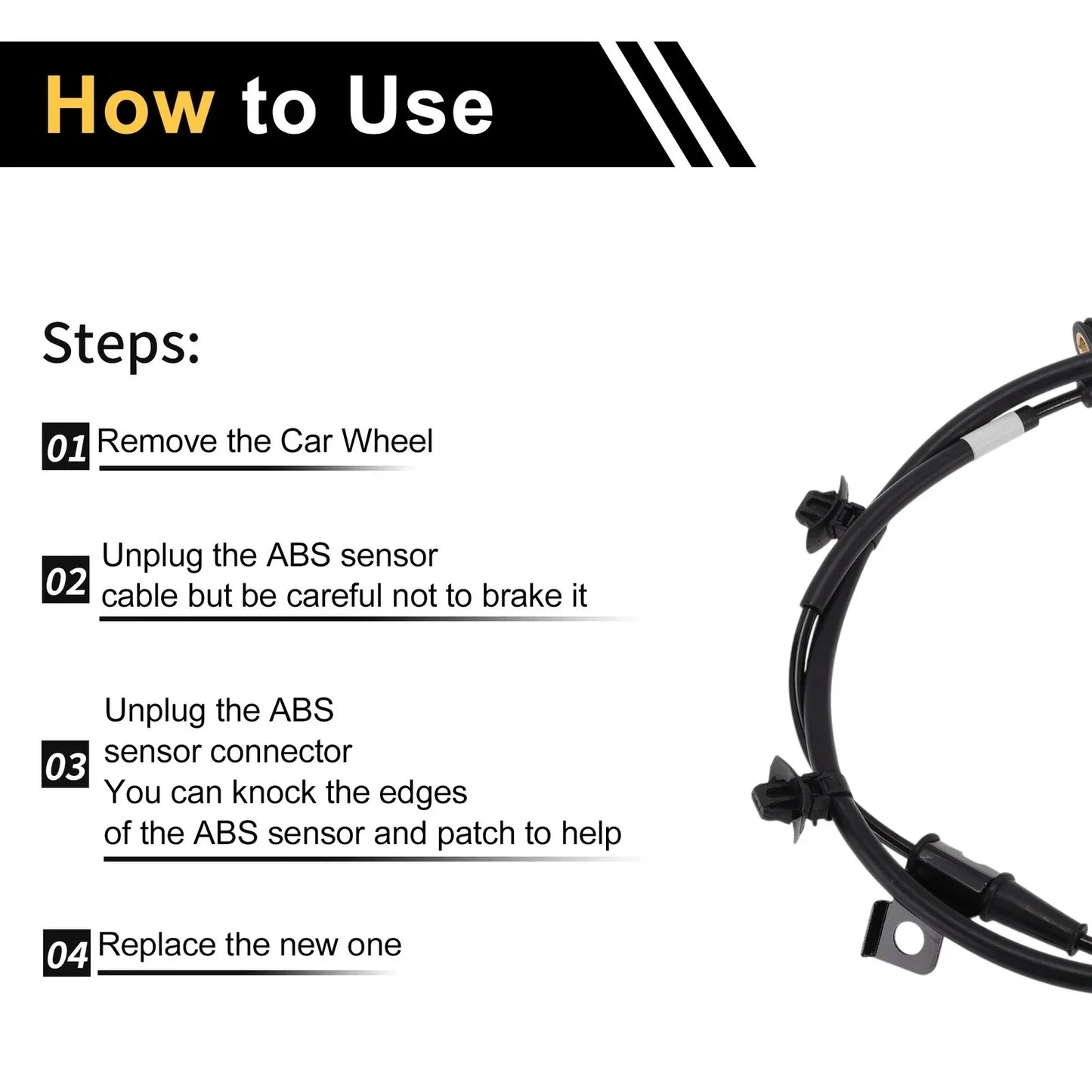 ABS Wheel Speed Sensor for Hyundai Elantra (2020-2025) 1 x Left Front
