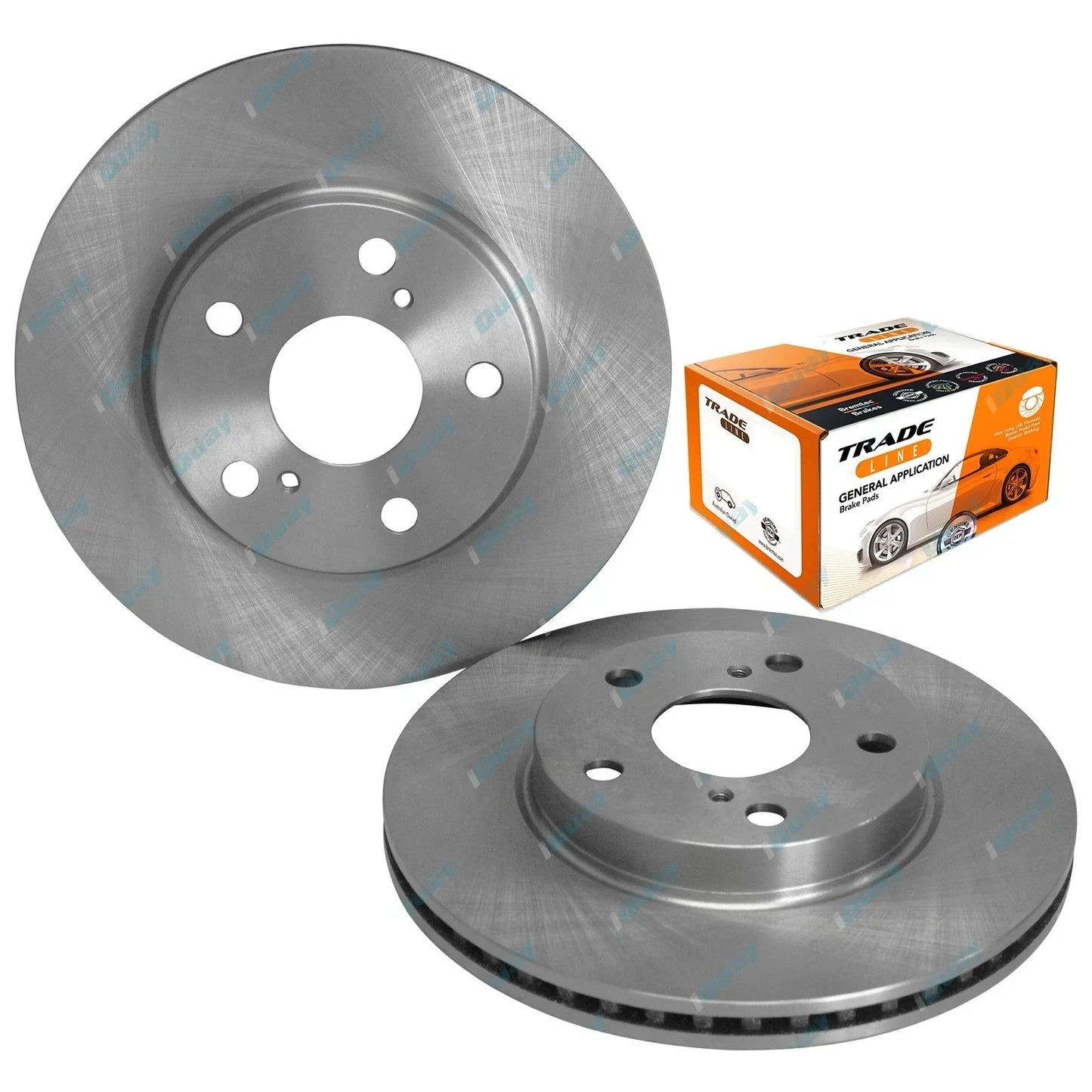 Front Disc Rotors & Bremtec Brake Pads for Toyota Corolla ZRE152 ZRE153 ZRE182 (2007-2018)