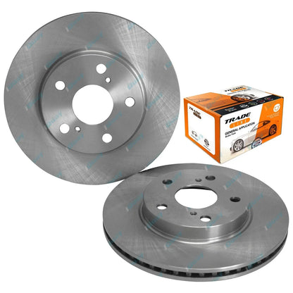 Front Disc Rotors & Bremtec Brake Pads for Toyota Corolla ZRE152 ZRE153 ZRE182 (2007-2018)