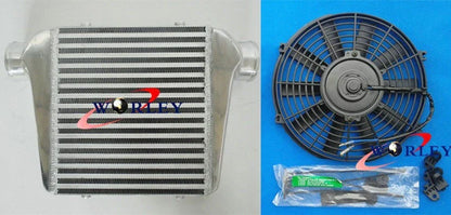 Aluminum Intercooler & Fan 280x300x70mm Turbo FMIC Universal