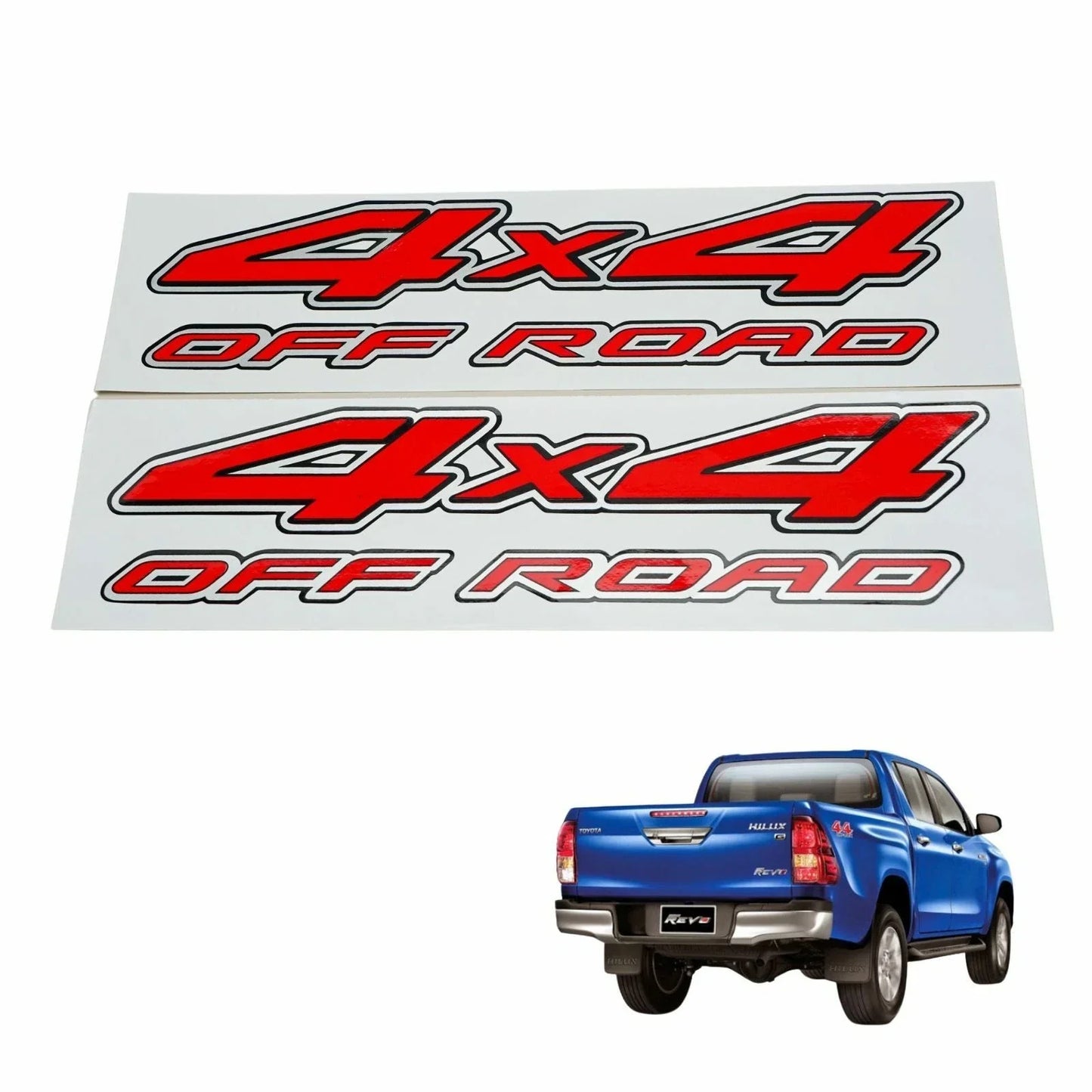 RED "4x4 OFF ROAD" Side Rear Body Diff Lock for Toyota Hilux REVO (2015-24)