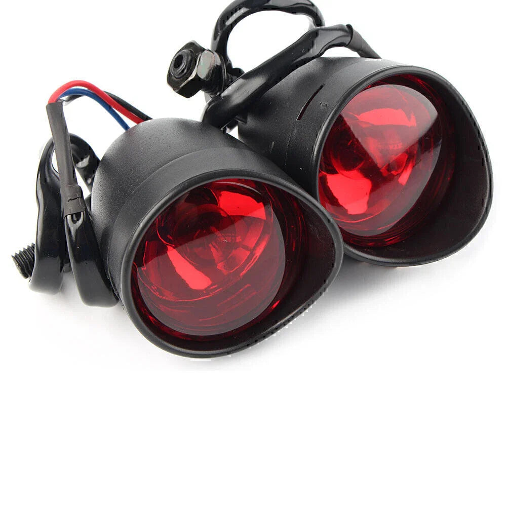New Black LED Turn Signal Light Red Lens for Harley Choppers