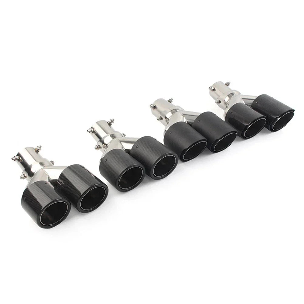 89mm Y Shape Double Exit Exhaust Muffler Tip for Car - Outlet