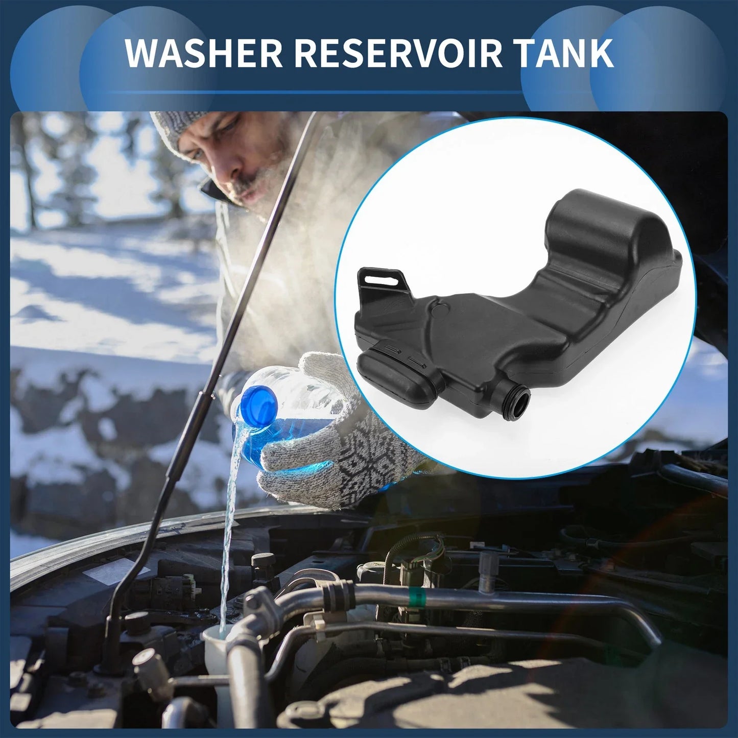 Windshield Washer Reservoir for Mercedes Benz C300 E400 E53 (2015-2023)