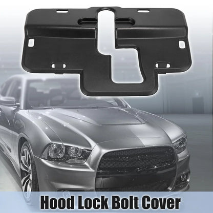 Black Hood Lock Bolt Cover Trim for Dodge Charger (2011-2020)