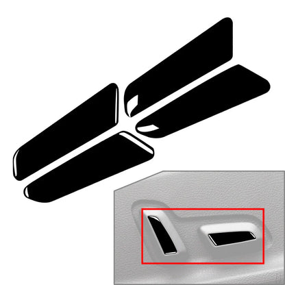 Piano Black Seat Adjustment Button Cover Trim for Audi A4 A5 S4 RS4 (2016-2023)