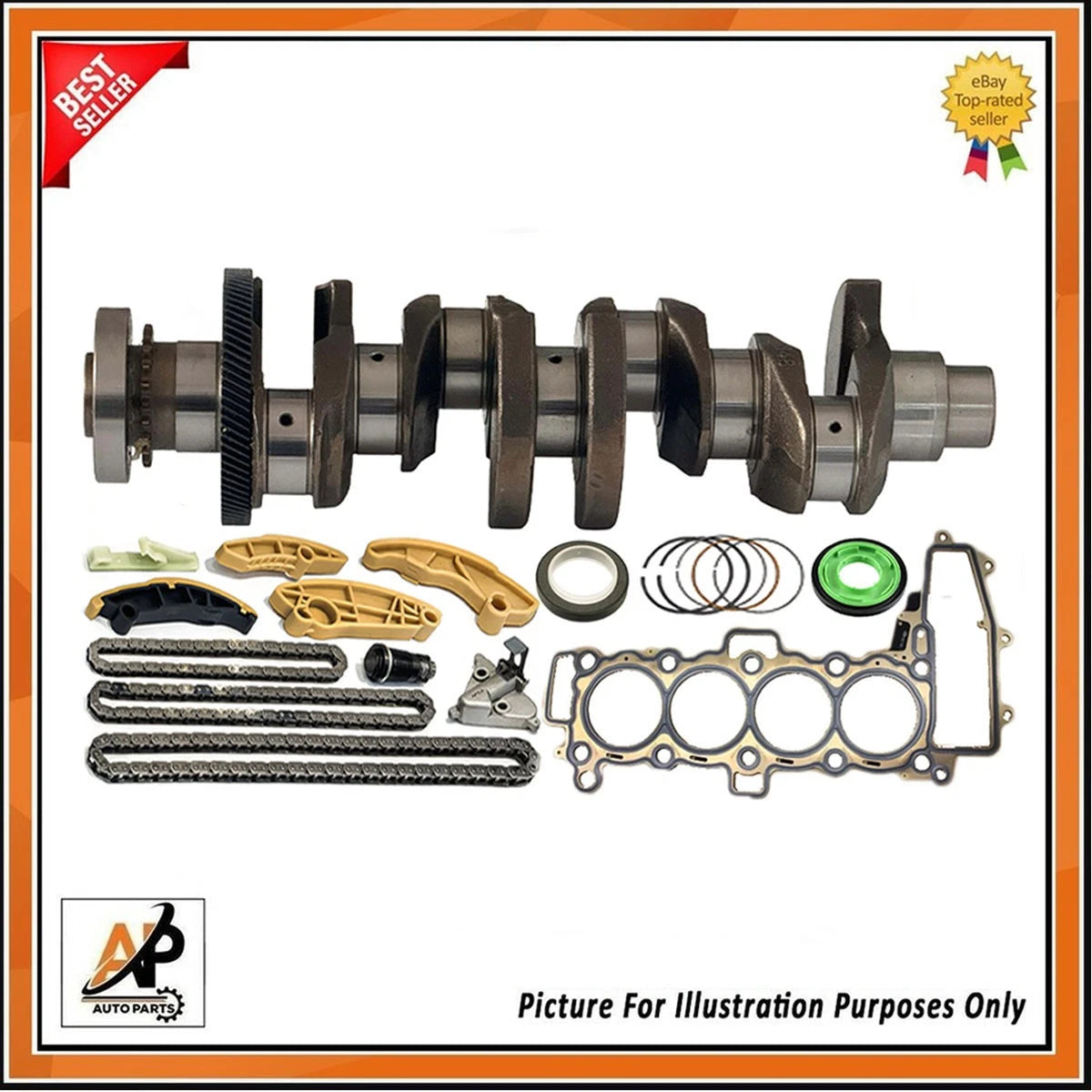 Crankshaft Engine Rebuild Kit Replacement for Jaguar XE (2016–2020)