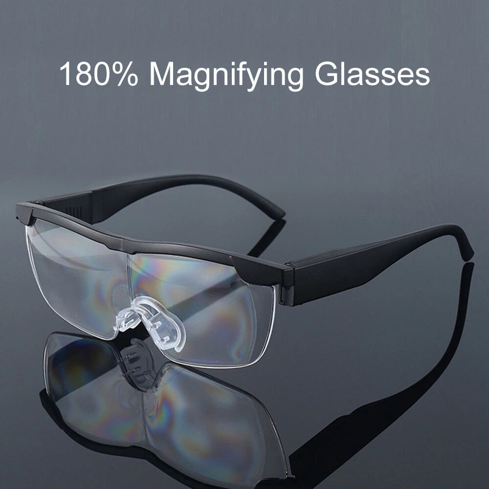 180% Magnifying Eyewear HD Glasses with LED Lights for Unisex