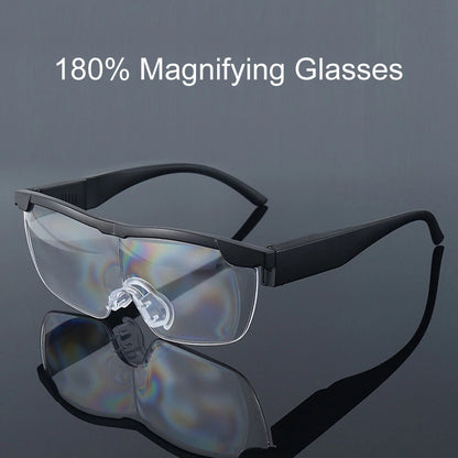 180% Magnifying Eyewear HD Glasses with LED Lights for Unisex