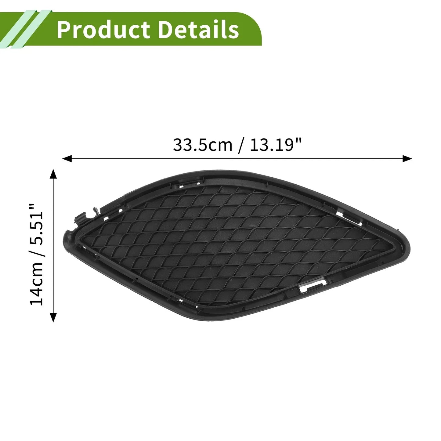 Front Left Fog Light Grill for Mercedes-Benz CLA250 (2014-2019) Black
