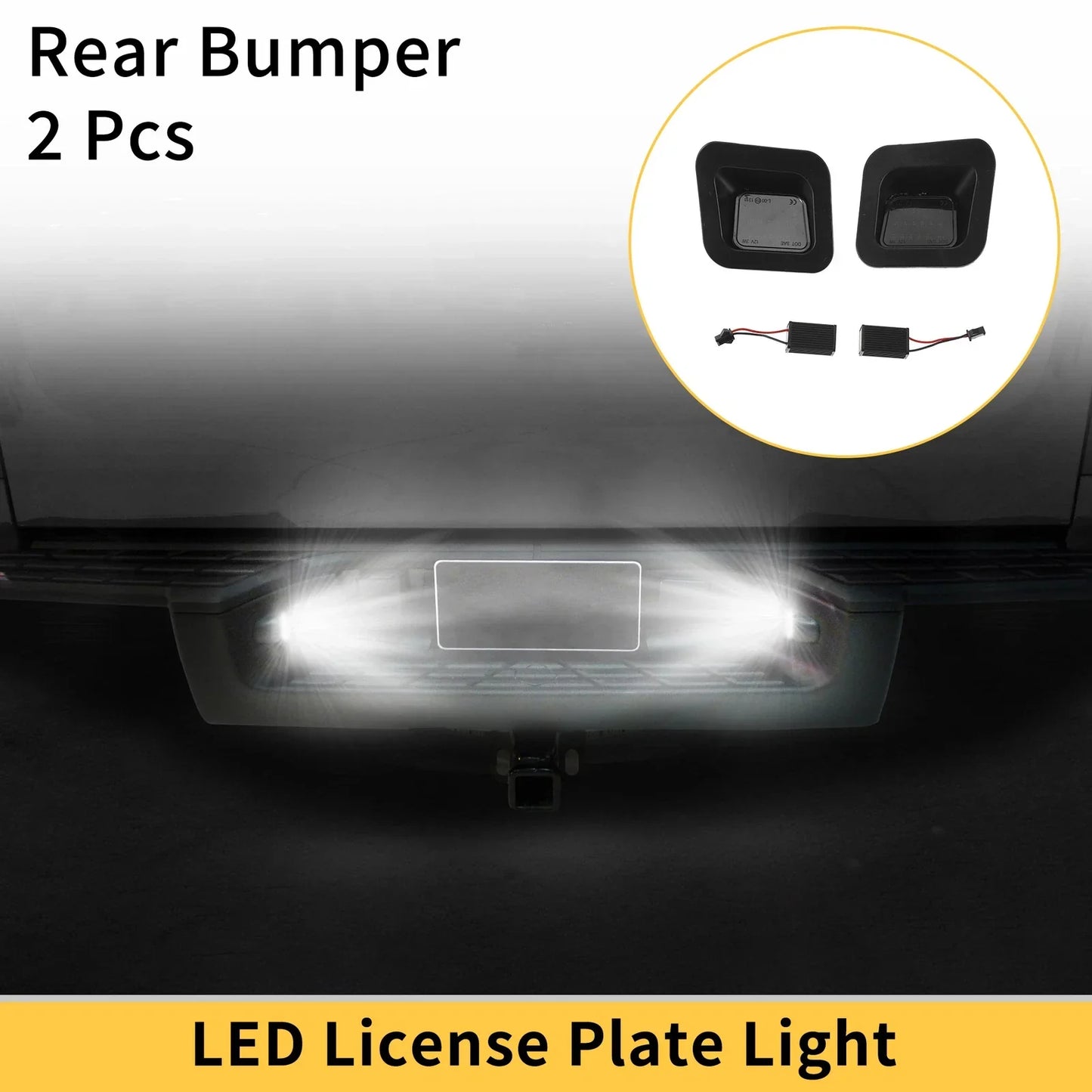 2 x License Plate Lights White for Dodge Ram 1500 2500 3500 (2010-2023)