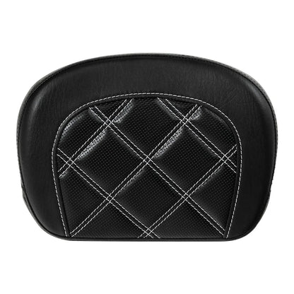 Black Passenger Sissy Bar Backrest Pad for Harley Touring Electra Glide (2014-2023)