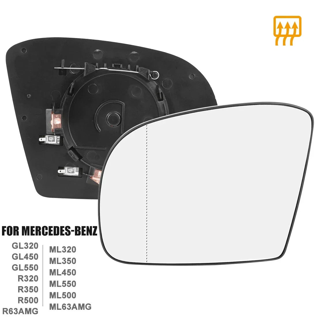 Heated Mirror Glass for Mercedes-Benz GL320 2007-2008 with Backing Plate