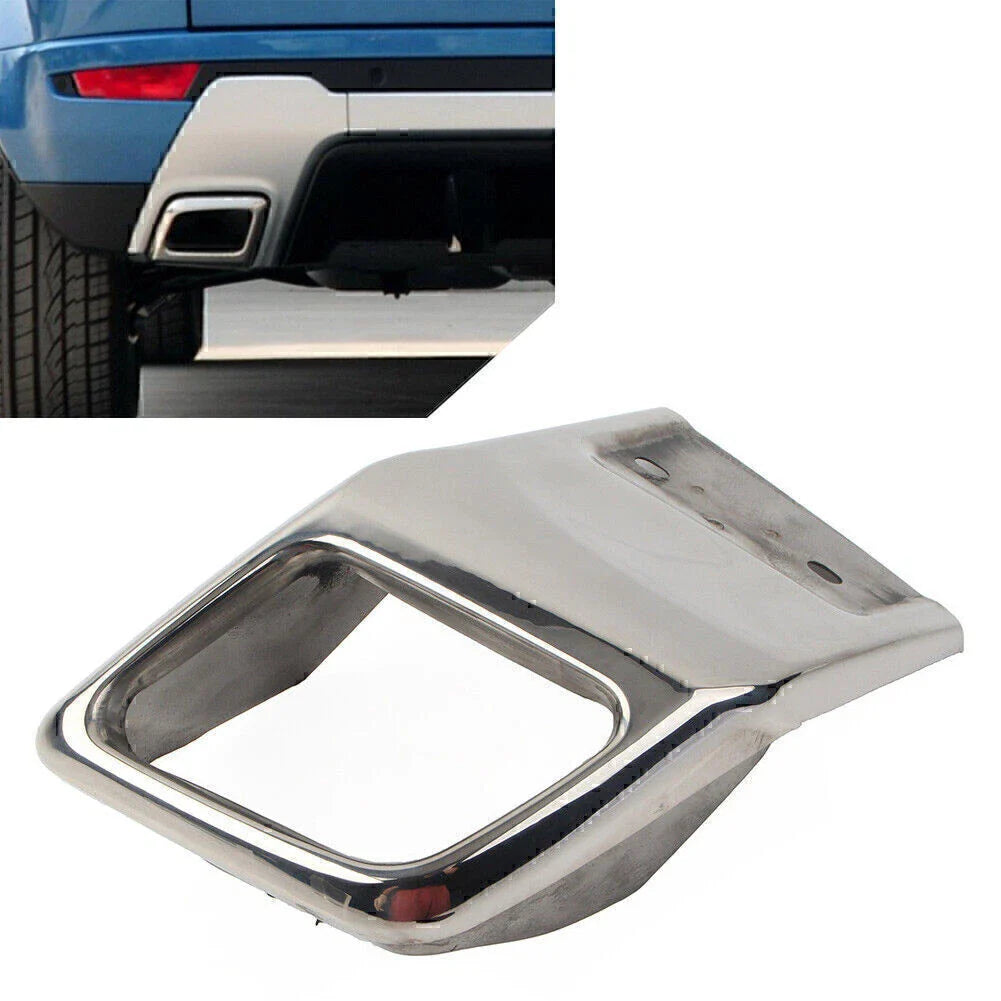 Silver Rear Bumper Exhaust Trim for Land Rover Range Rover Evoque (2010-2018)