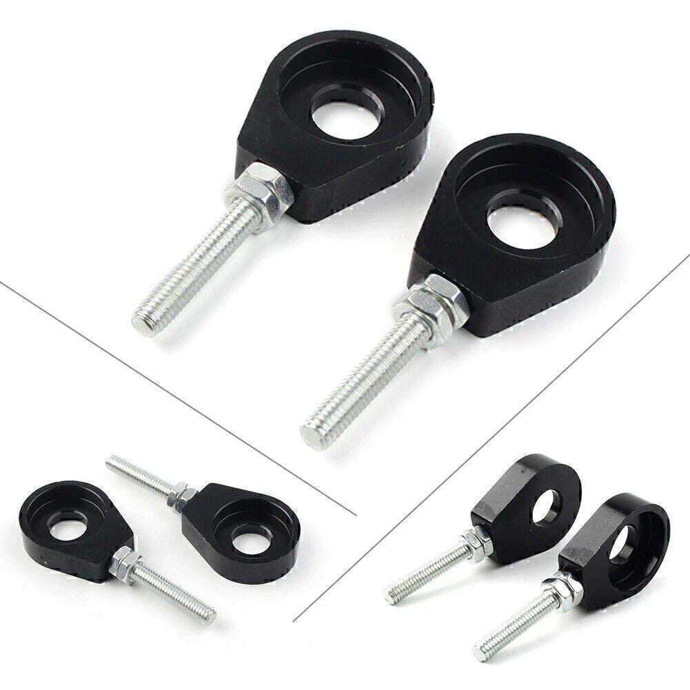 Black 12mm Chain Adjuster Block Tensioners for Pit Quad Dirt Bike ATV CRF50