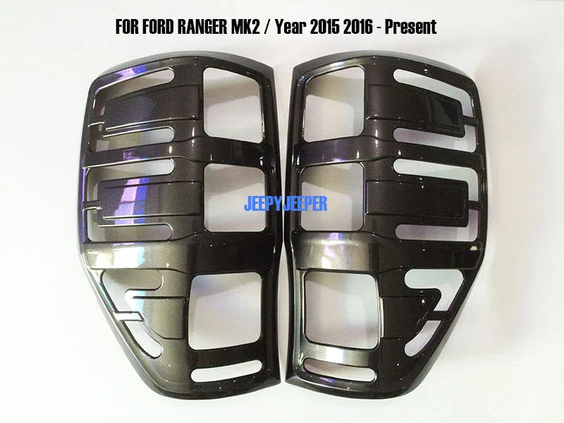 Grey Wildtrak Headlight Taillight Cover Trim for Ford Ranger T6 PX (2015-21)