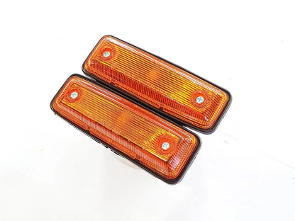 Front Bumper Blinkers Lamps Amber for Toyota Hilux Ute (1978-1983)