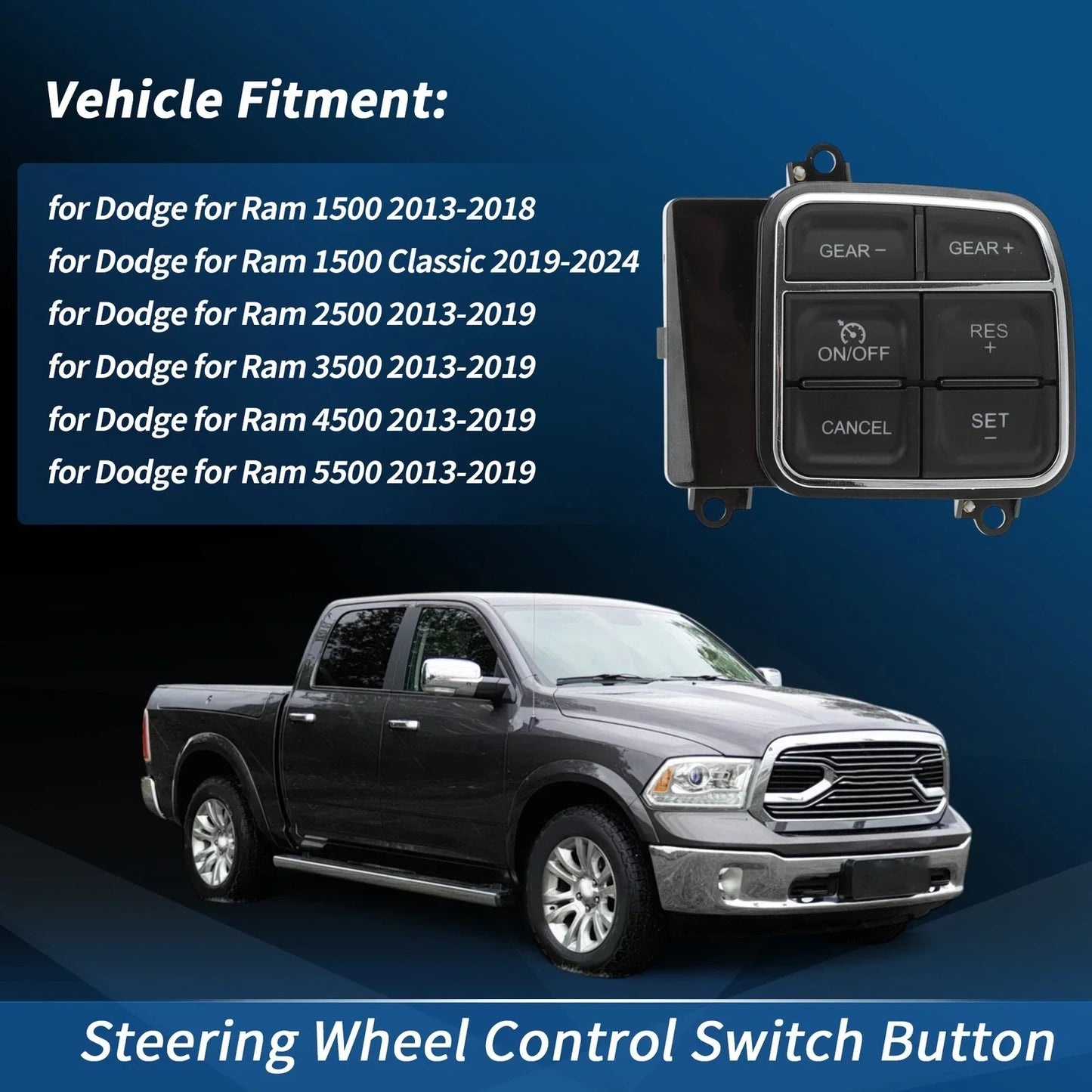 Right Steering Wheel Cruise Control Switch for Dodge Ram 1500 2500 3500