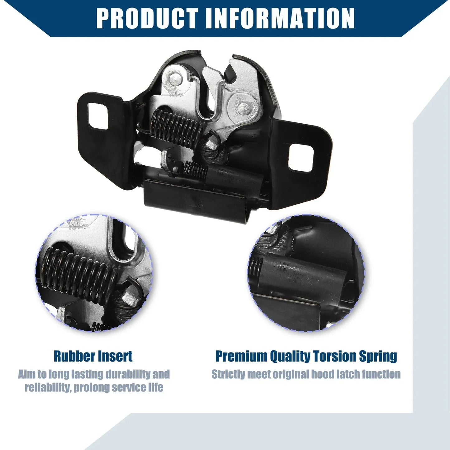 Hood Latch Lock Assembly for Dodge Ram 1500 2500 3500 (2002-2023)