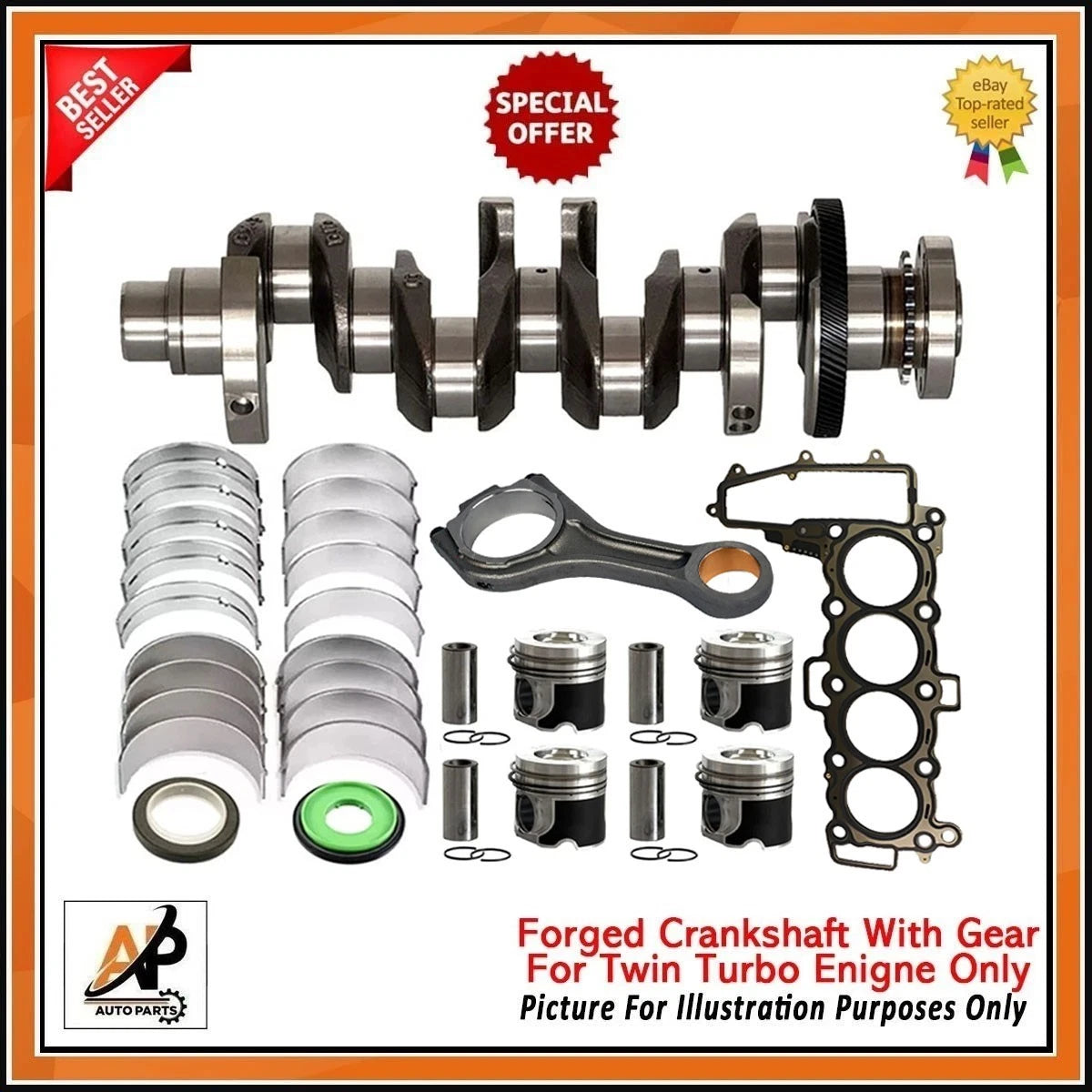 Forged Crankshaft for Jaguar Land Rover 2.0L D 204DTA (2015–2020)