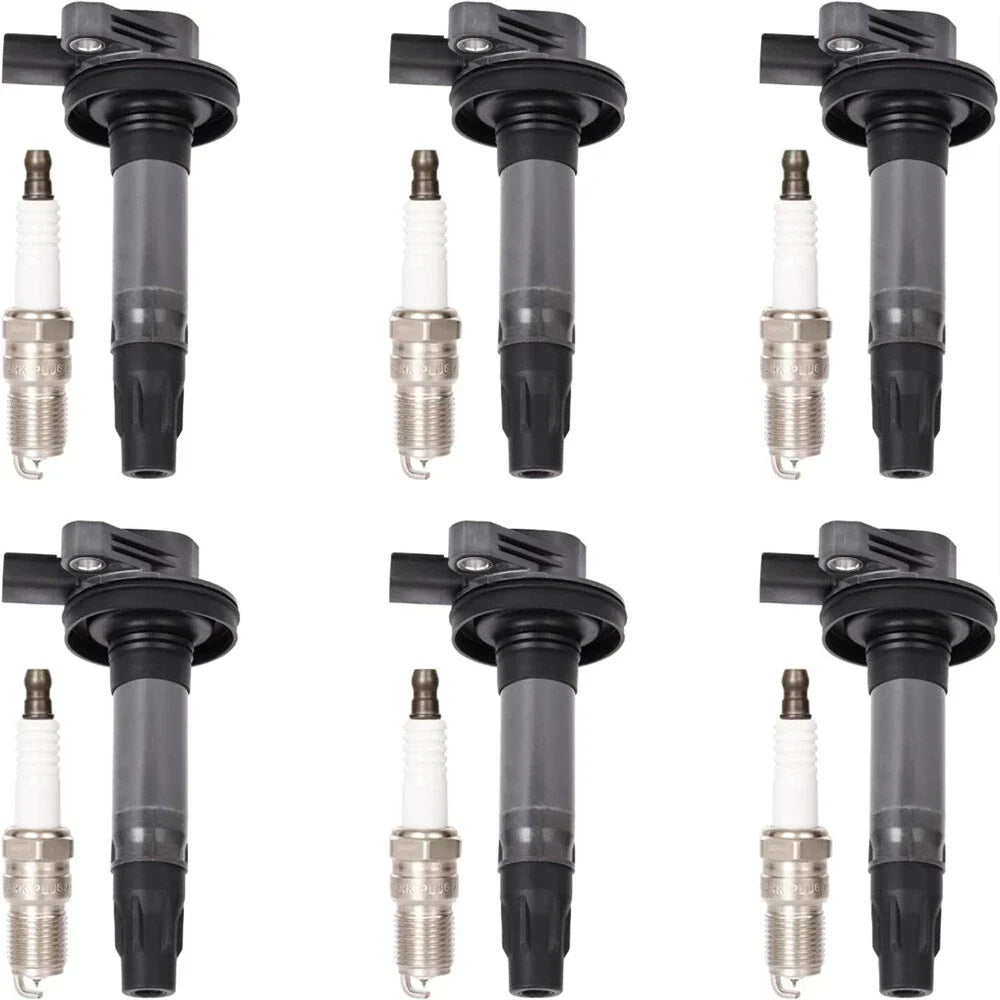 6Pcs Ignition Coils & Spark Plugs for Ford Transit 150 250, Lincoln MKZ MKX