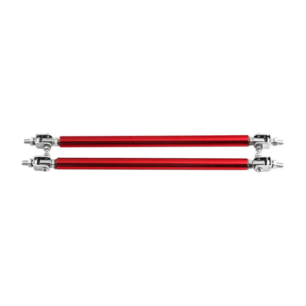 Adjustable Front Bumper Lip Splitter Strut Rod Tie Support Bar for Universal Red