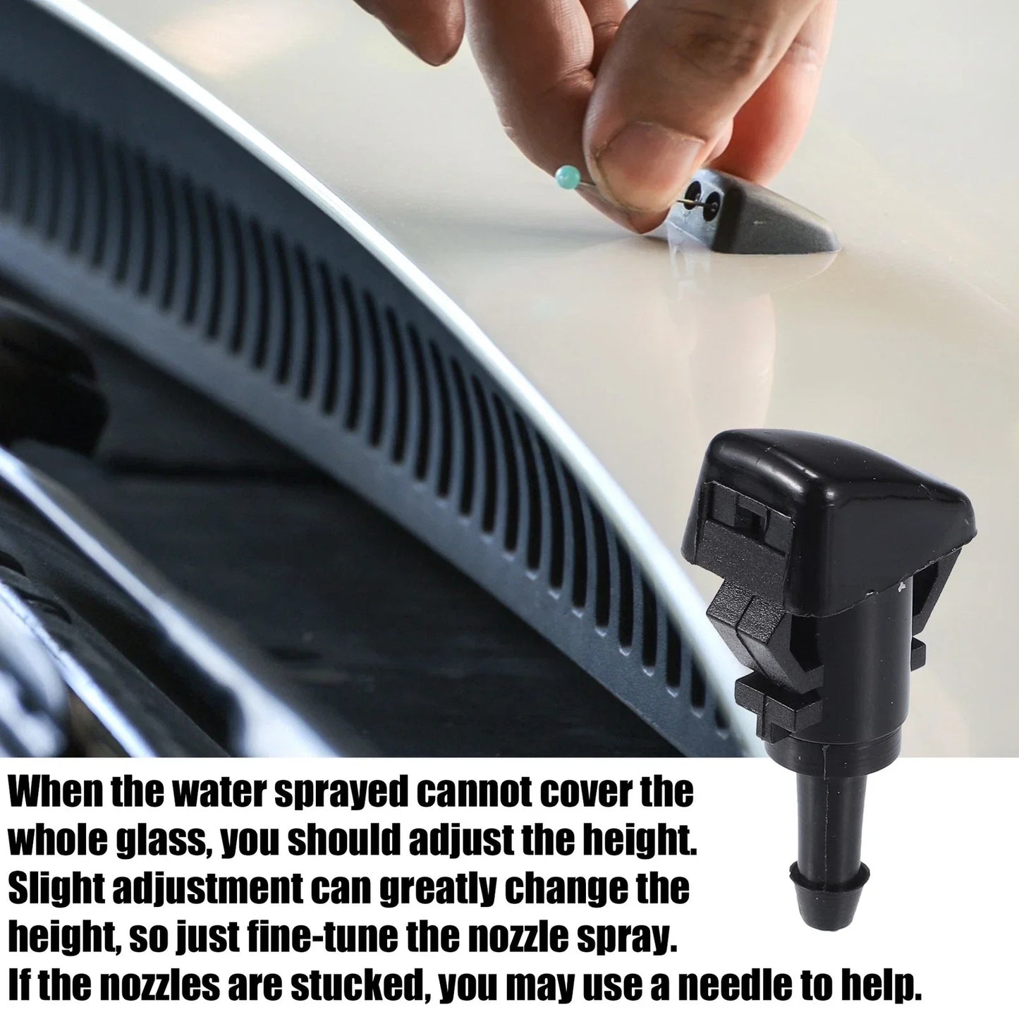 Windshield Washer Nozzle Set for Hyundai Accent (2010-2017)