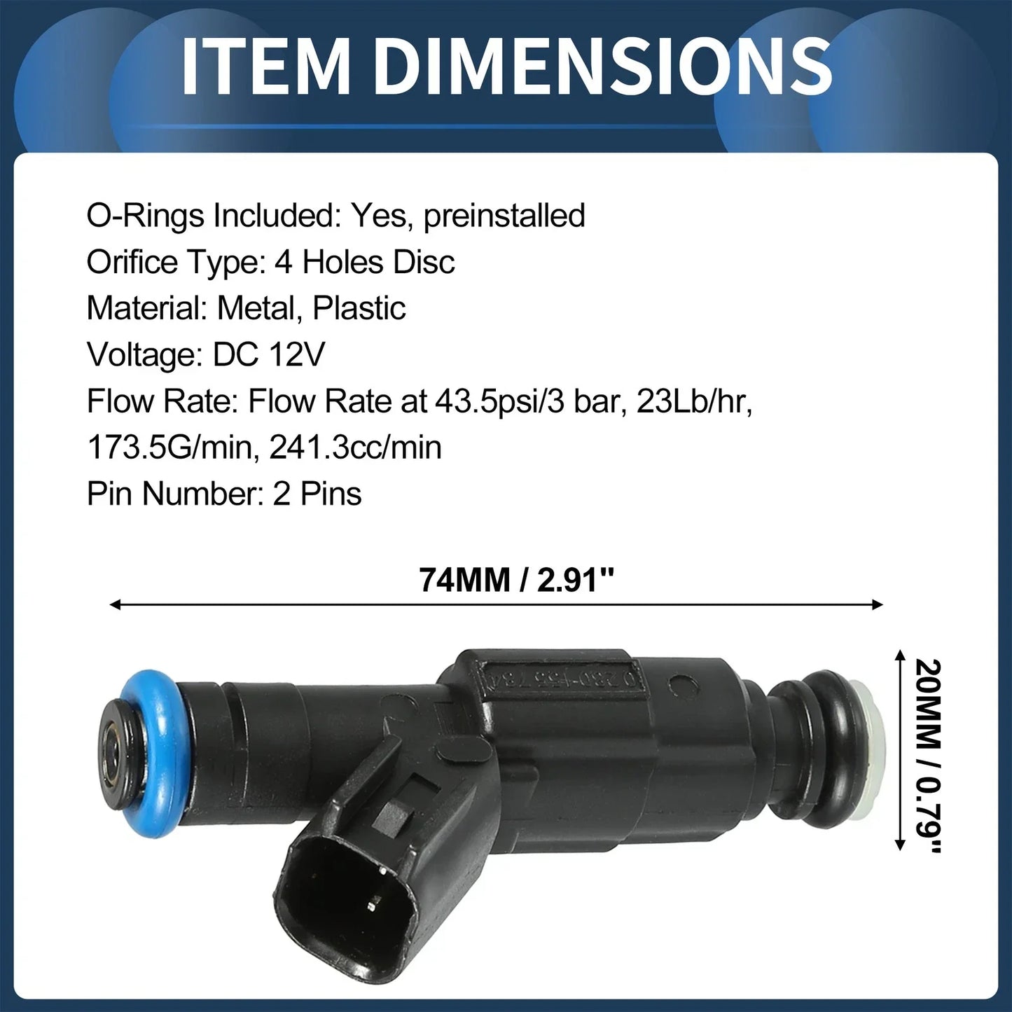 Fuel Injector 6 x Pcs for Dodge Ram 1500 5.2L (2000-2001)