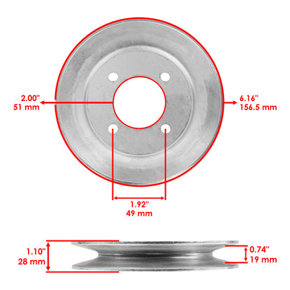 Deck Pulley 48 Inch Replacement for John Deere Z510 Z710 Z810 Z820 (2005–2008)