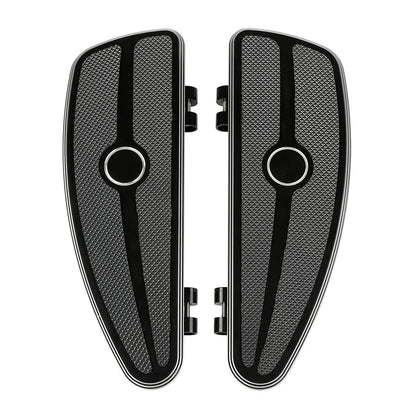 Black Half-Shield Rider Floorboards Mount Bracket for Harley Touring (2014-24)
