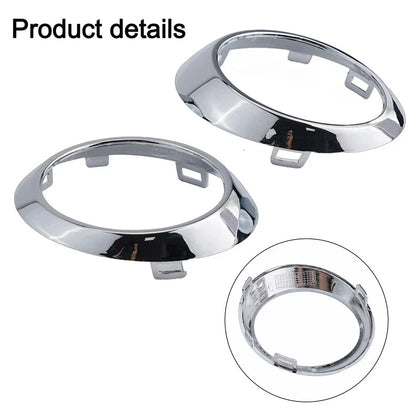 1 Pair Chrome L+R Bumper Fog Light Bezel Ring Cover for Benz W251 R320 (2006–2012)