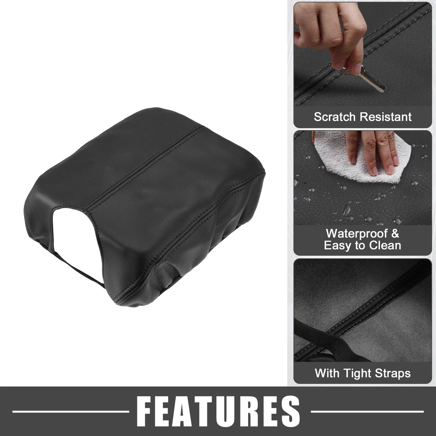 Car Center Console Armrest Cover for Honda Accord (2008-2012) Black