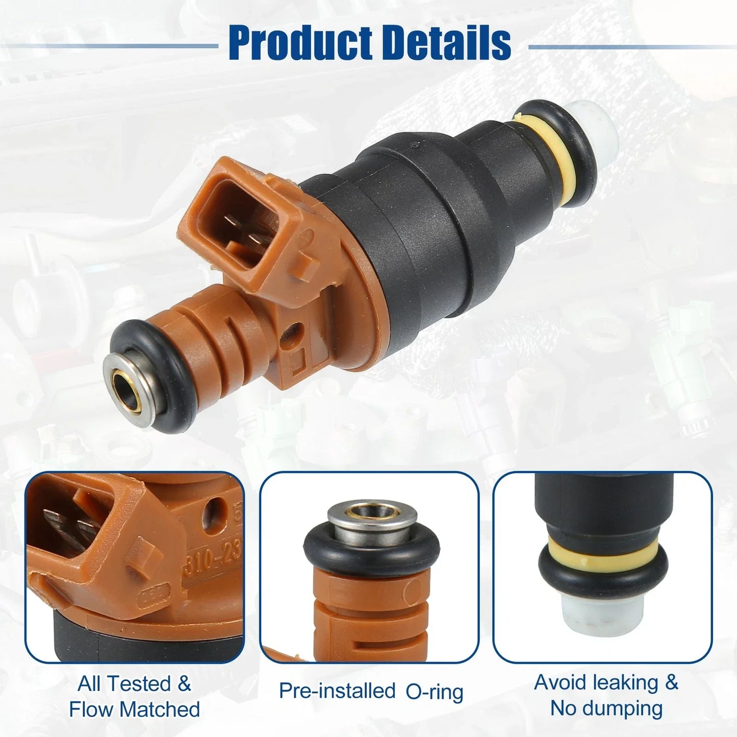 4 x Fuel Injector Nozzles for Hyundai Tiburon 2.0L (1997-2001)